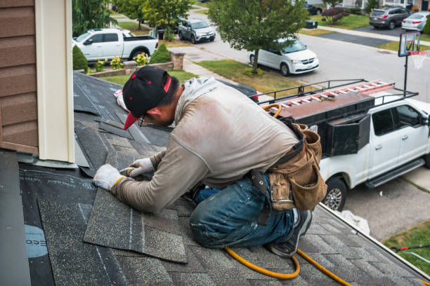 Professional Roof Replacement technician working in Blodgett, OR